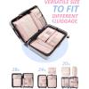 image:imageBAGSMART Keep Shape Packing Cubes 7 Set for Travel Lightweight Cubes Suitcase Organizer Bags Set for Essentials02Baby Pink