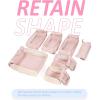 image:imageBAGSMART Keep Shape Packing Cubes 7 Set for Travel Lightweight Cubes Suitcase Organizer Bags Set for Essentials02Baby Pink