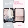 image:imageBAGSMART Keep Shape Packing Cubes 7 Set for Travel Lightweight Cubes Suitcase Organizer Bags Set for Essentials02Baby Pink
