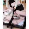 image:imageBAGSMART Keep Shape Packing Cubes for Travel 6 Set Travel Cubes for Packing Lightweight Suitcase Organizer Bags Set for Travel Essentials03Pastel Pink