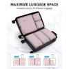 image:imageBAGSMART Keep Shape Packing Cubes for Travel 6 Set Travel Cubes for Packing Lightweight Suitcase Organizer Bags Set for Travel Essentials03Pastel Pink