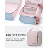 image:imageBAGSMART Keep Shape Packing Cubes for Travel 6 Set Travel Cubes for Packing Lightweight Suitcase Organizer Bags Set for Travel Essentials03Pastel Pink