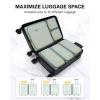 image:imageBAGSMART Keep Shape Packing Cubes for Travel 6 Set Travel Cubes for Packing Lightweight Suitcase Organizer Bags Set for Travel Essentials05Balsam Green