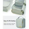 image:imageBAGSMART Keep Shape Packing Cubes for Travel 6 Set Travel Cubes for Packing Lightweight Suitcase Organizer Bags Set for Travel Essentials05Balsam Green