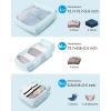 image:imageBAGSMART Keep Shape Packing Cubes for Travel 6 Set Travel Cubes for Packing Lightweight Suitcase Organizer Bags Set for Travel EssentialsSky Blue