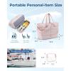 image:imageBAGSMART Large Travel Duffel Bag with Shoe Compartment Puffer CarryOn Gym Weekender Bag for Women CamelCamel