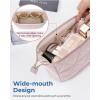 image:imageBAGSMART Makeup Bag Travel Makeup Bag Cute Puffy Make Up Bag Wideopen Cosmetic Bags for Women Small Makeup Pouch for Travel Essentials Toiletries Accessories BlackABlack