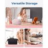 image:imageBAGSMART Makeup Bag Travel Makeup Bag Cute Puffy Make Up Bag Wideopen Cosmetic Bags for Women Small Makeup Pouch for Travel Essentials Toiletries Accessories BlackBPink