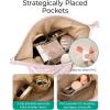 image:imageBAGSMART Makeup Bag Travel Toiletry Bag Cute Make Up Bag Large Capacity Cosmetic Bags for Women Wideopen Makeup Pouch Travel Essentials Toiletries Accessories Brushes PinkDark pink