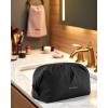 image:imageBAGSMART Makeup Bag Travel Toiletry Bag Cute Make Up Bag Large Capacity Cosmetic Bags for Women Wideopen Makeup Pouch Travel Essentials Toiletries Accessories Brushes PinkBlack