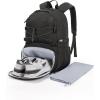 image:imageBAGSMART Gym Backpack with Shoes Compartment Travel Backpack for Men Women Stylish Workout Sport Bag for Yoga Casual Weekender Carry On for Flight College Outdoor Black01black