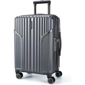 image:imageBAGSMART Carry On Luggage 22x14x9 Airline Approved Lightweight luggage with Spinner Wheels 20 Inch Expandable Hardside Carry On Suitcase with TSA Lock Rolling Travel suitcase CarryOn Dark BlueGrey