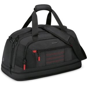image:imageBAGSMART Gym Bag for Men Expandable Lightweight Workout with Shoe Compartment amp Wet Pocket Water Resistant Weekender Bag Black