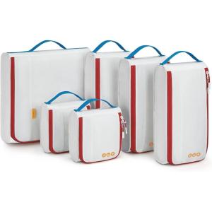 image:imageBAGSMART Keep Shape Packing Cubes for Travel 6 Set Travel Cubes for Packing Lightweight Suitcase Organizer Bags Set for Travel EssentialsMondrian