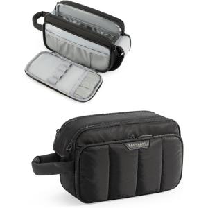 image:imageBAGSMART Travel Toiletry Bag for Women Wideopen Makeup Bag Organizer Puffy Make Up Case Large Capacity Cosmetic Organizer for Women for Travel Essentials Toiletries Accessories BottlesBlackBlack