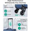 image:imageBAGSMART Carry On Luggage 20 InchSoftside Expandable Suitcase with Spinner Wheels Luggage 22x14x9 Airline Approved Rolling Lightweight Suitcases for Women Men Compact CarryOn BlackUnderseatDark Blue