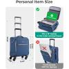 image:imageBAGSMART Carry On Luggage 20 InchSoftside Expandable Suitcase with Spinner Wheels Luggage 22x14x9 Airline Approved Rolling Lightweight Suitcases for Women Men Compact CarryOn BlackUnderseatDark Blue