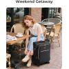 image:imageBAGSMART Carry On Luggage 20 InchSoftside Expandable Suitcase with Spinner Wheels Luggage 22x14x9 Airline Approved Rolling Lightweight Suitcases for Women Men Compact CarryOn BlackBlack