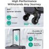 image:imageBAGSMART Carry On Luggage 20 InchSoftside Expandable Suitcase with Spinner Wheels Luggage 22x14x9 Airline Approved Rolling Lightweight Suitcases for Women Men Compact CarryOn BlackUnderseatGrey