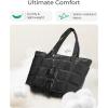 image:imageBAGSMART Expandable Tote Bag for Women Puffer Work Tote Handbag Quilted Carry On Bag for Travel GymBlack
