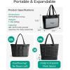 image:imageBAGSMART Expandable Tote Bag for Women Puffer Work Tote Handbag Quilted Carry On Bag for Travel GymBlack