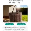 image:imageBAGSMART Expandable Tote Bag for Women Puffer Work Tote Handbag Quilted Carry On Bag for Travel GymChocolate
