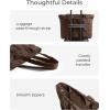 image:imageBAGSMART Expandable Tote Bag for Women Puffer Work Tote Handbag Quilted Carry On Bag for Travel GymChocolate