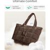 image:imageBAGSMART Expandable Tote Bag for Women Puffer Work Tote Handbag Quilted Carry On Bag for Travel GymChocolate