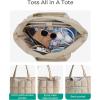 image:imageBAGSMART Expandable Tote Bag for Women Puffer Work Tote Handbag Quilted Carry On Bag for Travel GymDesert