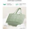image:imageBAGSMART Expandable Tote Bag for Women Puffer Work Tote Handbag Quilted Carry On Bag for Travel GymGreen