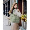 image:imageBAGSMART Expandable Tote Bag for Women Puffer Work Tote Handbag Quilted Carry On Bag for Travel GymGreen