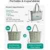 image:imageBAGSMART Expandable Tote Bag for Women Puffer Work Tote Handbag Quilted Carry On Bag for Travel GymGreen