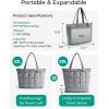 image:imageBAGSMART Expandable Tote Bag for Women Puffer Work Tote Handbag Quilted Carry On Bag for Travel GymGrey