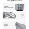 image:imageBAGSMART Expandable Tote Bag for Women Puffer Work Tote Handbag Quilted Carry On Bag for Travel GymGrey