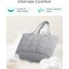 image:imageBAGSMART Expandable Tote Bag for Women Puffer Work Tote Handbag Quilted Carry On Bag for Travel GymGrey
