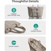 image:imageBAGSMART Expandable Tote Bag for Women Puffer Work Tote Handbag Quilted Carry On Bag for Travel GymKhaki