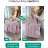 image:imageBAGSMART Expandable Tote Bag for Women Puffer Work Tote Handbag Quilted Carry On Bag for Travel GymPurple