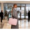 image:imageBAGSMART Laptop Case with Handle Puffy Laptop Sleeve Bag for Women MacBook Case for Dell HP Lenovo MacBook AirPro 15156 inch BlackPinkshoulder Strap