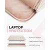 image:imageBAGSMART Laptop Case with Handle Puffy Padded Laptop Bag Sleeve for Women Portable MacBook AirPro Computer Case 1516 inch BlackBeige