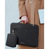image:imageBAGSMART Laptop Case with Handle Puffy Padded Laptop Bag Sleeve for Women Portable MacBook AirPro Computer Case 1516 inch BlackBlack