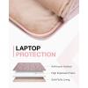 image:imageBAGSMART Laptop Case with Handle Puffy Padded Laptop Bag Sleeve for Women Portable MacBook AirPro Computer Case 1516 inch BlackPink