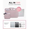 image:imageBAGSMART Laptop Case with Handle Puffy Padded Laptop Bag Sleeve for Women Portable MacBook AirPro Computer Case 1516 inch BlackPink