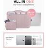 image:imageBAGSMART Laptop Case with Handle Puffy Padded Laptop Bag Sleeve for Women Portable MacBook AirPro Computer Case 1516 inch BlackPink