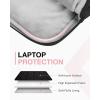 image:imageBAGSMART Laptop Case with Handle Puffy Padded Laptop Bag Sleeve for Women Portable MacBook AirPro Computer Case 1516 inch BlackWith AccessoriesBlack