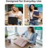 image:imageBAGSMART Laptop Sleeve Bag Compatible with MacBook AirPro 13133 inch Notebook Compatible with MacBook Pro 14 Inch MacBook Air M2 Sleeve 13 Inch Repellent Protective Case with Pocket PinkCoffee Brown