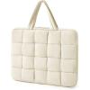 image:imageBAGSMART Laptop Case Puffy Laptop Sleeve with Handle Compatible with MacBook Air Pro Laptop Bag for WomenBeige