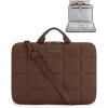 image:imageBAGSMART Laptop Case with Handle Puffy Laptop Sleeve Bag for Women MacBook Case for Dell HP Lenovo MacBook AirPro 15156 inch BlackCoffee Brownshoulder Strap