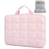 image:imageBAGSMART Laptop Case with Handle Puffy Laptop Sleeve Bag for Women MacBook Case for Dell HP Lenovo MacBook AirPro 15156 inch BlackPinkhandheld