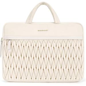 image:imageBAGSMART 15616 Inch Laptop Case Padded Laptop Bag Sleeve for MacBook Pro Shockproof Macbook Case Laptop Cover Compatible for Dell HP Lenovo Asus Acer BeigeBeige
