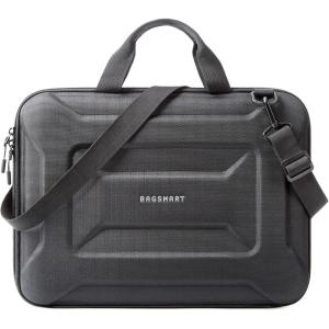 image:imageBAGSMART 15616 inch Laptop Computer Case with StrapShockproof Waterproof Laptop Bag with Sturdy HandleBlack